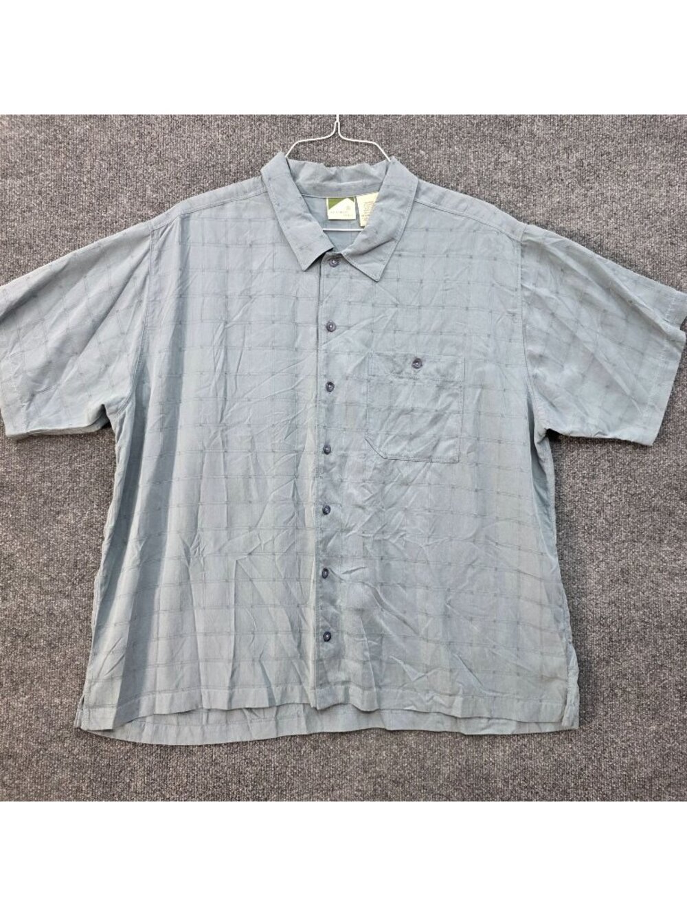 Allegheny Trail Button Down Shirt 3XL Blue Checkered Everyday Coastal Normcore